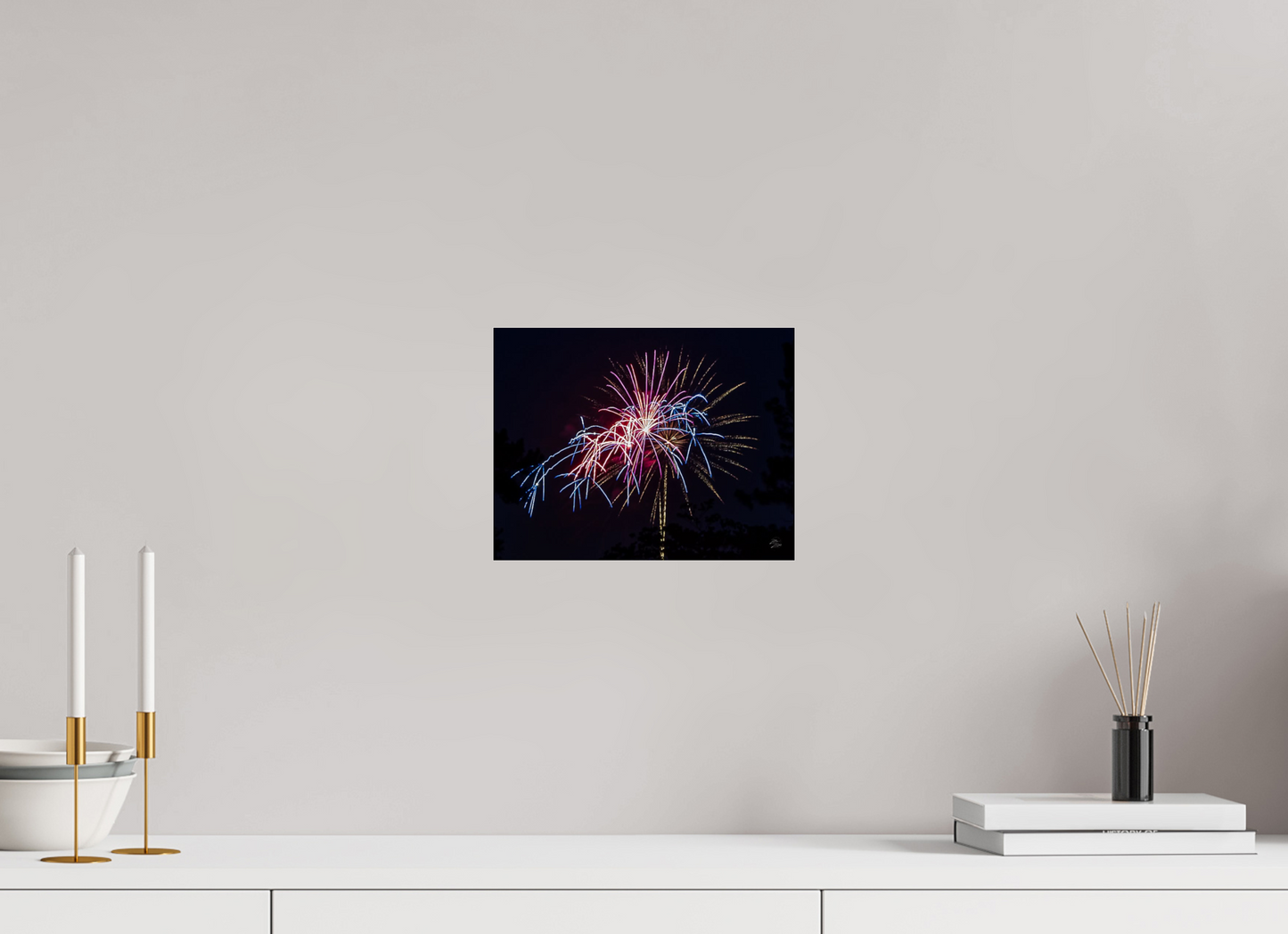 10.4 x 8″, Photo Print Under Acrylic Glass Fireworks #1