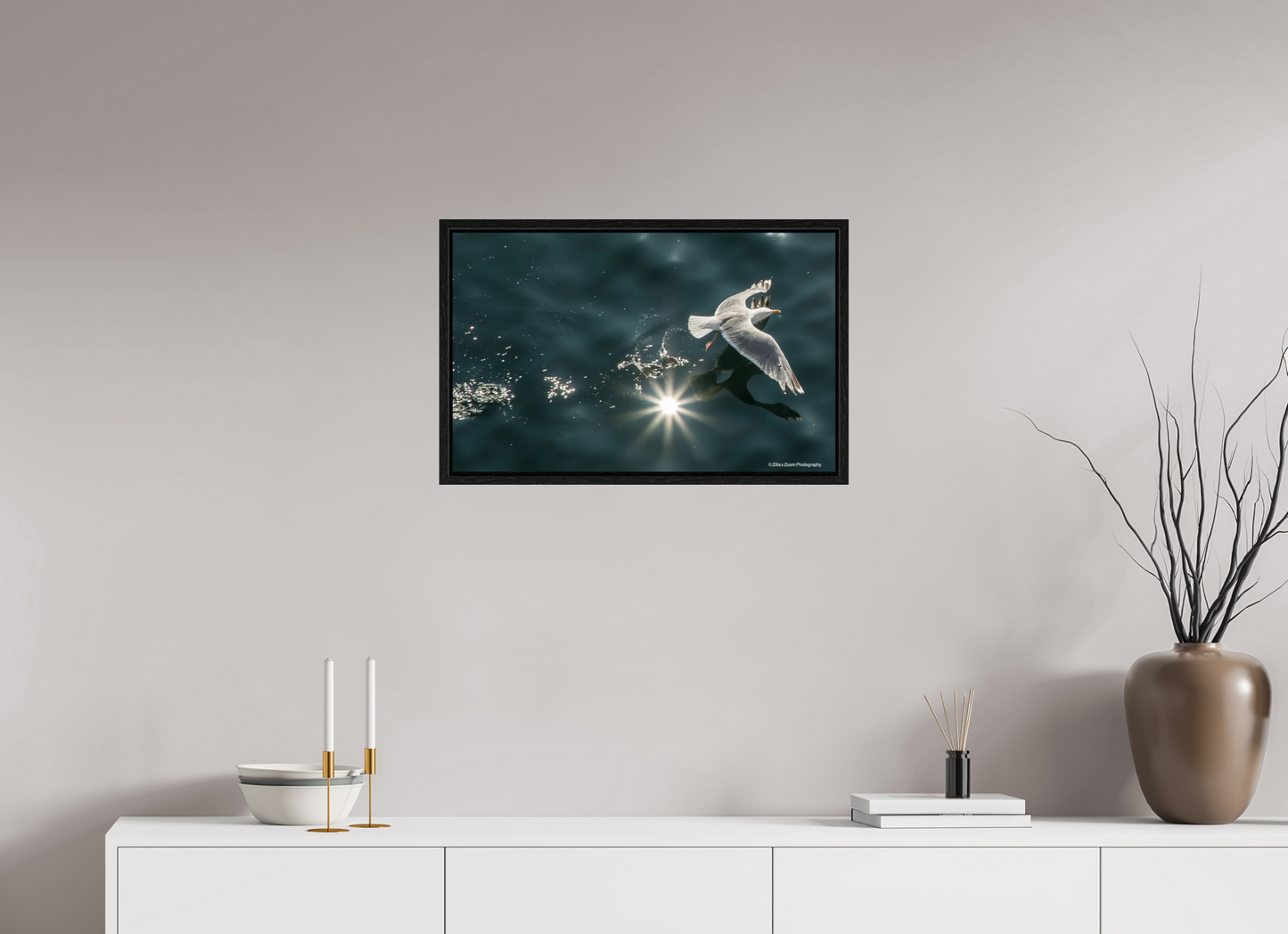 25.6 x 16″, Floater Frame Zillas Zoom Image 360