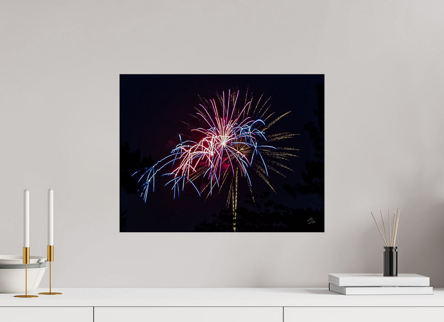 20.7 x 16″, Photo Print On Fuji Crystal DP II Fireworks #1