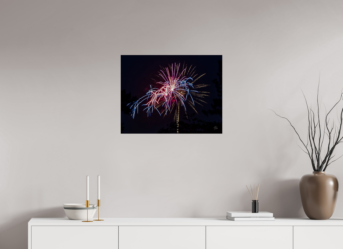 25.9 x 20″, Photo Print On Fuji Crystal DP II Fireworks #1