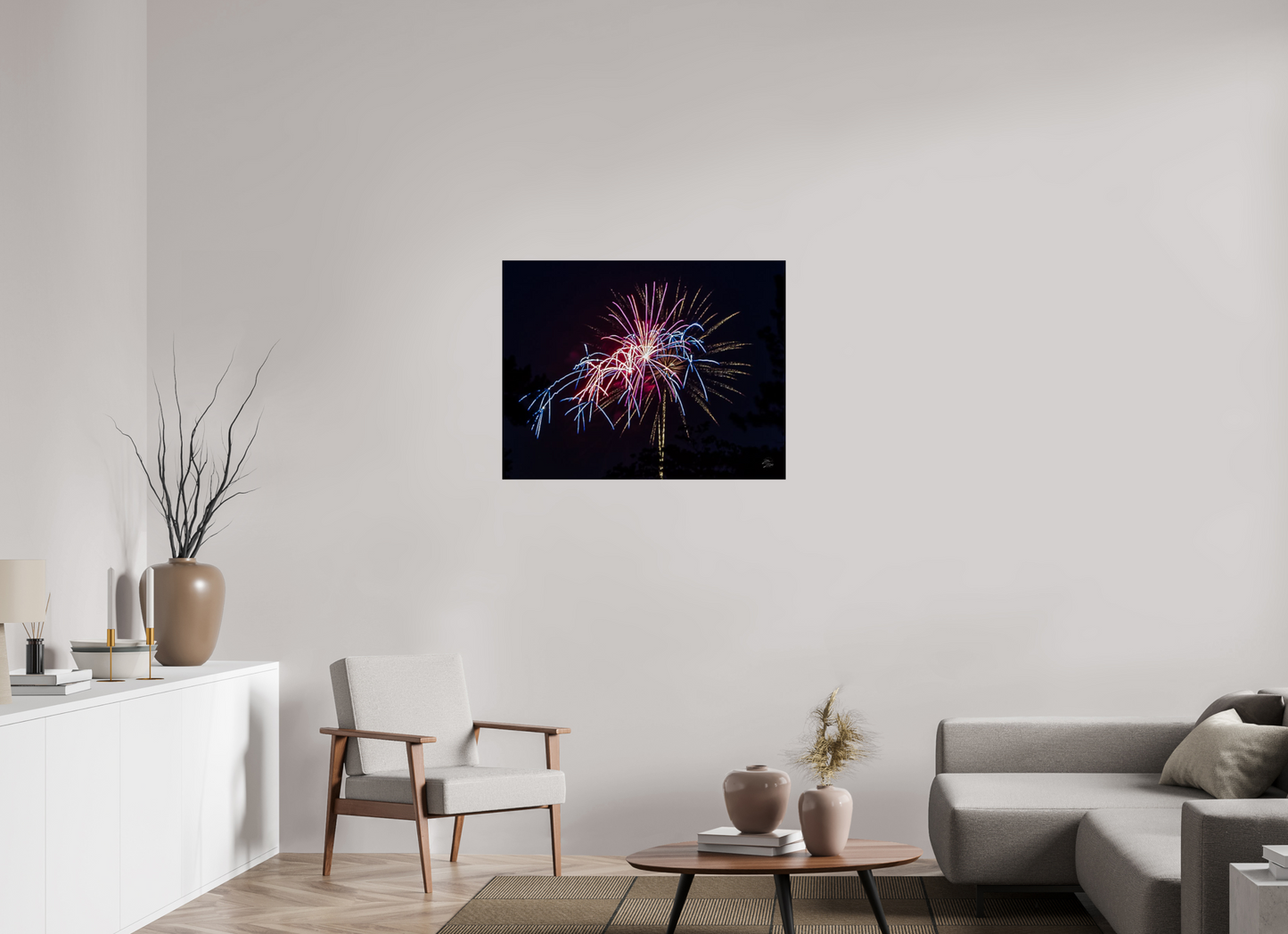 36.2 x 28″, Photo Print On Fuji Crystal DP II Fireworks #1